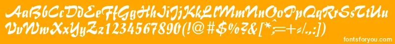 フォントImpactdbNormal – オレンジの背景に白い文字