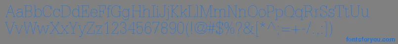 Шрифт GlyphaltstdThin – синие шрифты на сером фоне