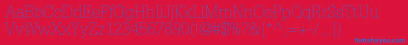 GlyphaltstdThin Font – Blue Fonts on Red Background