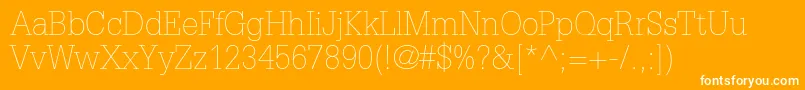 GlyphaltstdThin Font – White Fonts on Orange Background
