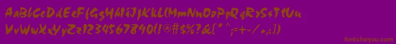 TimoraRegular Font – Brown Fonts on Purple Background