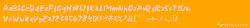 Police TimoraRegular – polices roses sur fond orange