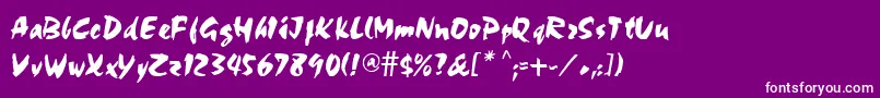 TimoraRegular Font – White Fonts on Purple Background