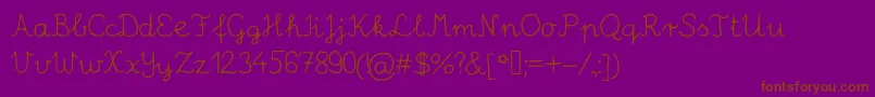 Robinschooler Font – Brown Fonts on Purple Background