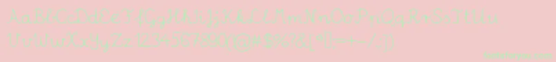 Robinschooler Font – Green Fonts on Pink Background