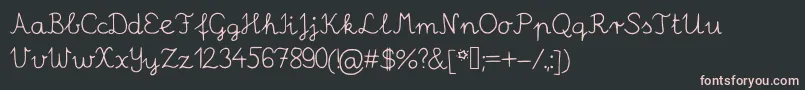 Robinschooler Font – Pink Fonts on Black Background