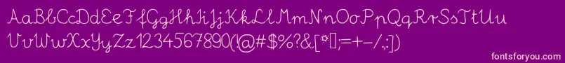 Robinschooler Font – Pink Fonts on Purple Background