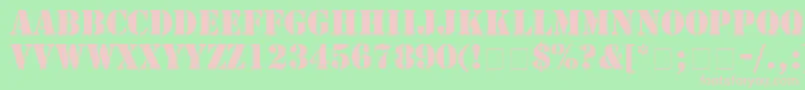 StampRegular Font – Pink Fonts on Green Background