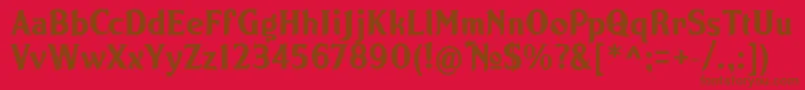Norton ffy-Schriftart – Braune Schriften auf rotem Hintergrund