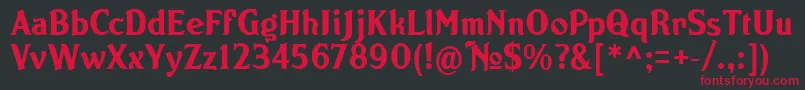 Norton ffy Font – Red Fonts on Black Background