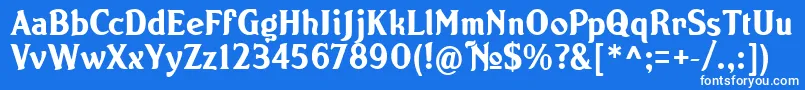 フォントNorton ffy – 青い背景に白い文字