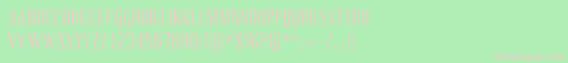 Coving21 Font – Pink Fonts on Green Background