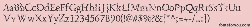FenderbendersskRegular Font – Black Fonts on Pink Background