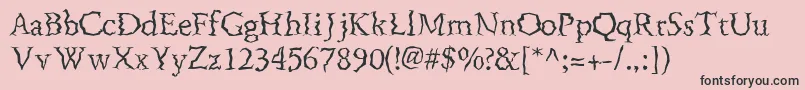 フォントFenderbendersskRegular – ピンクの背景に黒い文字
