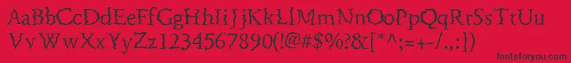 FenderbendersskRegular Font – Black Fonts on Red Background