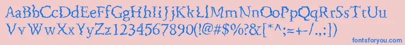 FenderbendersskRegular Font – Blue Fonts on Pink Background