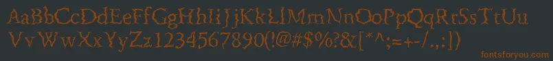 FenderbendersskRegular Font – Brown Fonts on Black Background
