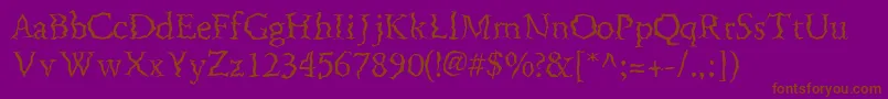 FenderbendersskRegular Font – Brown Fonts on Purple Background