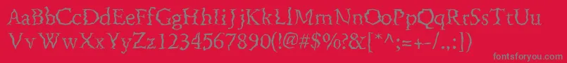 FenderbendersskRegular Font – Gray Fonts on Red Background