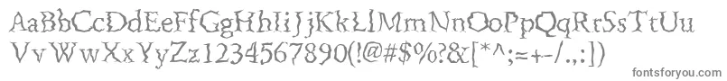 FenderbendersskRegular Font – Gray Fonts on White Background
