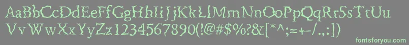 FenderbendersskRegular Font – Green Fonts on Gray Background