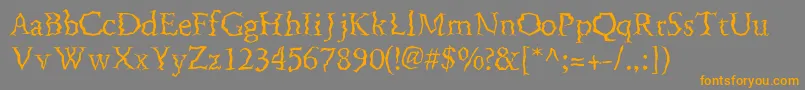 FenderbendersskRegular Font – Orange Fonts on Gray Background