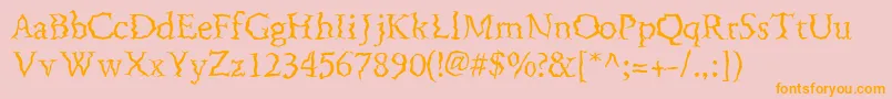 FenderbendersskRegular Font – Orange Fonts on Pink Background
