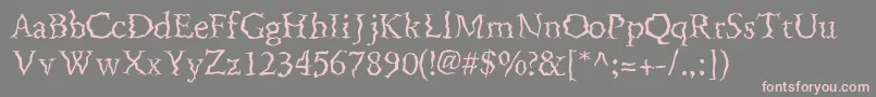FenderbendersskRegular Font – Pink Fonts on Gray Background