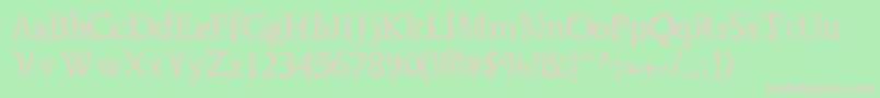 FenderbendersskRegular Font – Pink Fonts on Green Background