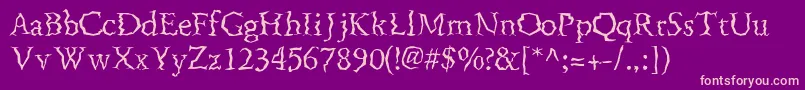 FenderbendersskRegular Font – Pink Fonts on Purple Background