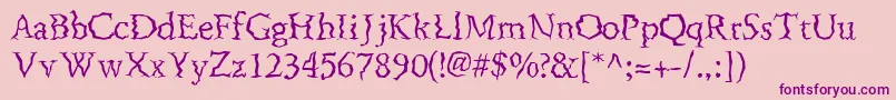 FenderbendersskRegular Font – Purple Fonts on Pink Background