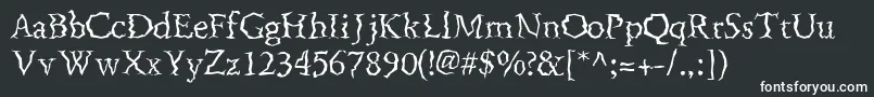 FenderbendersskRegular Font – White Fonts on Black Background