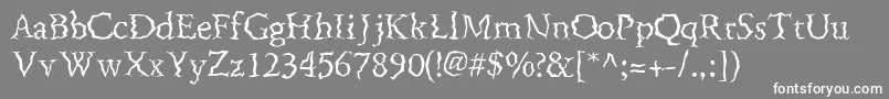 FenderbendersskRegular Font – White Fonts on Gray Background