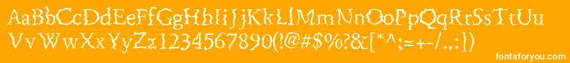 FenderbendersskRegular Font – White Fonts on Orange Background