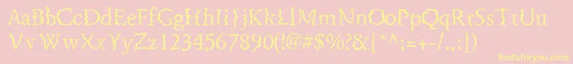 FenderbendersskRegular Font – Yellow Fonts on Pink Background