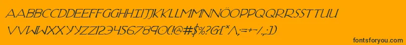 Hadriatici Font – Black Fonts on Orange Background