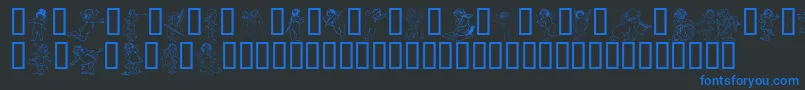 Gabra Font – Blue Fonts on Black Background