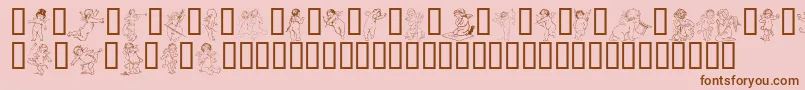 フォントGabra – ピンクの背景に茶色のフォント