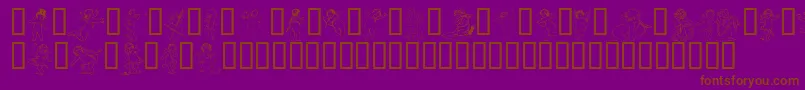 Шрифт Gabra – коричневые шрифты на фиолетовом фоне