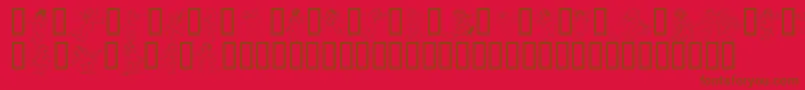 フォントGabra – 赤い背景に茶色の文字