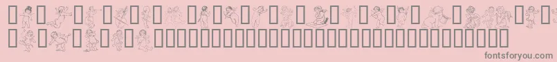 フォントGabra – ピンクの背景に灰色の文字