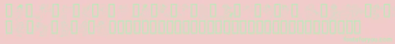 フォントGabra – ピンクの背景に緑の文字