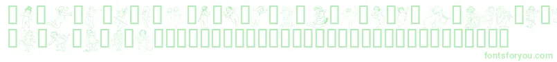 Gabra Font – Green Fonts on White Background