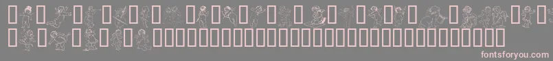 フォントGabra – 灰色の背景にピンクのフォント