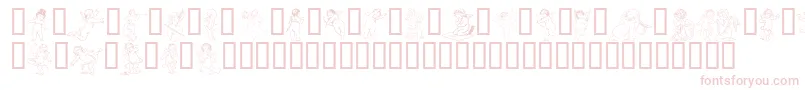 Gabra-fontti – vaaleanpunaiset fontit valkoisella taustalla