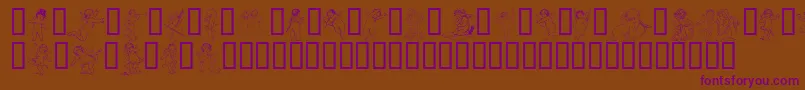 Gabra-fontti – violetit fontit ruskealla taustalla