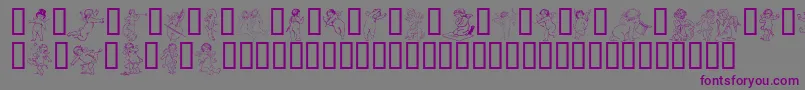 Шрифт Gabra – фиолетовые шрифты на сером фоне