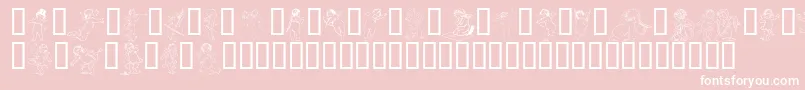 Gabra-Schriftart – Weiße Schriften auf rosa Hintergrund