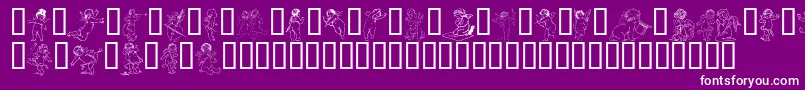 フォントGabra – 紫の背景に白い文字