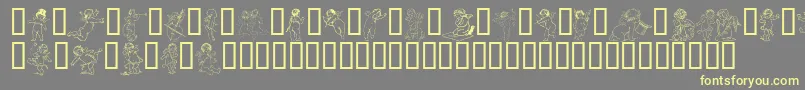 Gabra-fontti – keltaiset fontit harmaalla taustalla